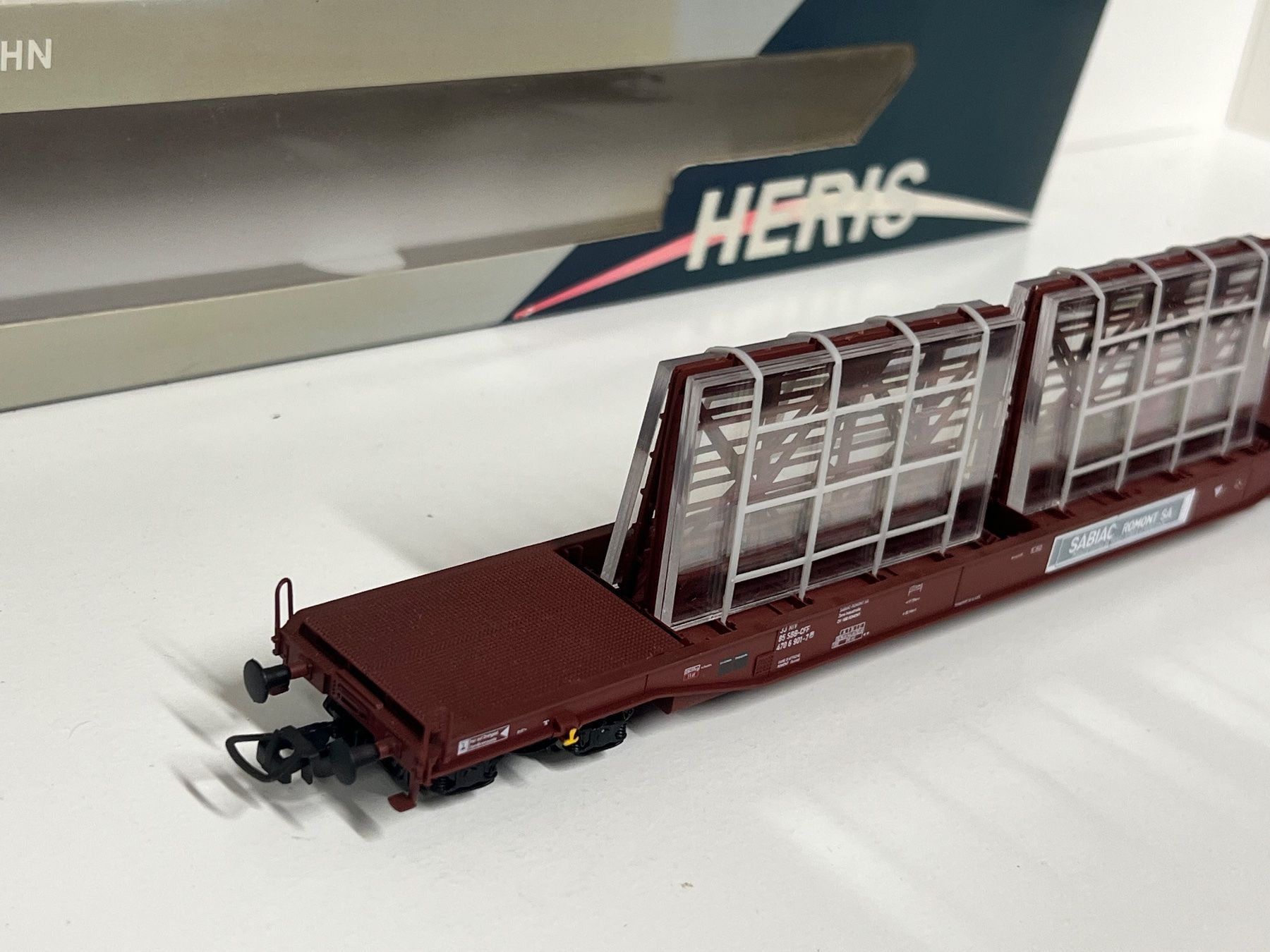 Modellini di ferrovie: Heris H0 Glastransportwagen SBB – Usato da Geroldswil venduto da TopTrain54 4