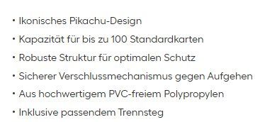 Pokémon Carte collezionabili: Pokémon Deck Box Pikachu von Ultra Pro – Nuovo e nell'imballaggio originale da Walenstadt venduto da emynmuil1 2
