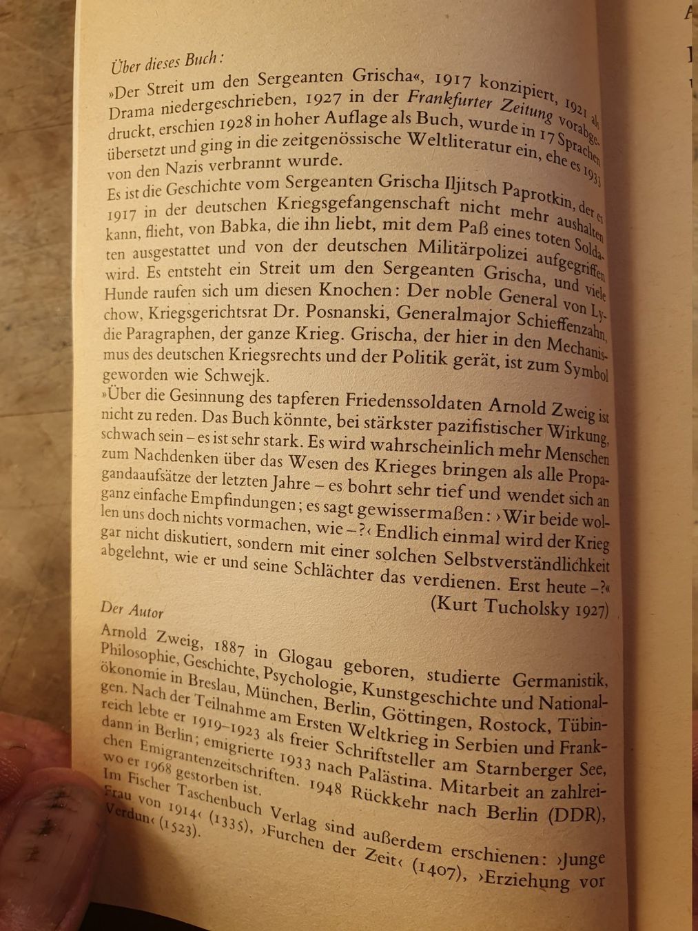 Libri: Der Streit um den Sergeanten Grischa - Arnold Zweig – Usato da Zürich venduto da loosebone 1