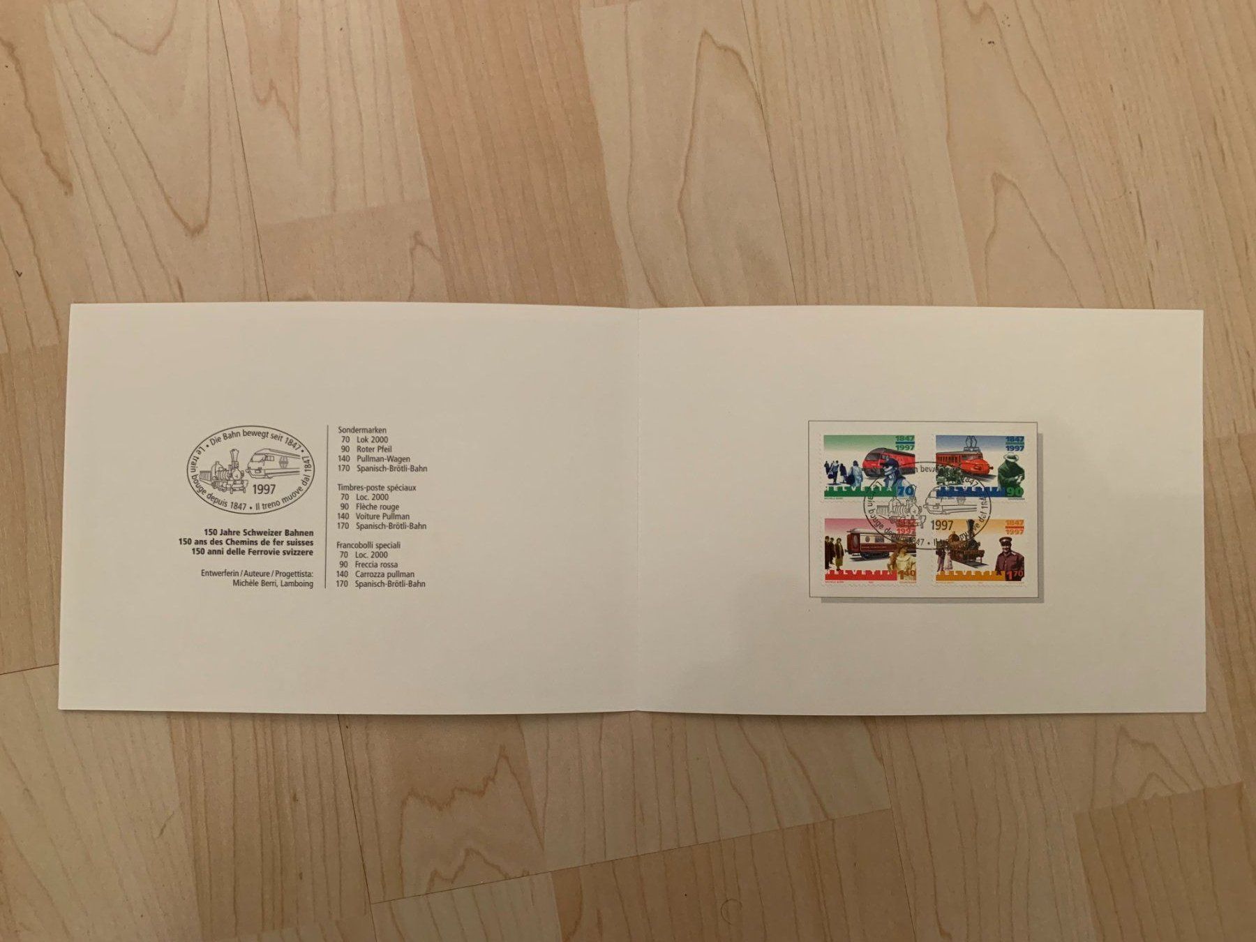 Tutti i francobolli: 150 Jahre Schweizer Bahnen 1997 – Nuovo (secondo la descrizione) da Landquart venduto da interesse63 2