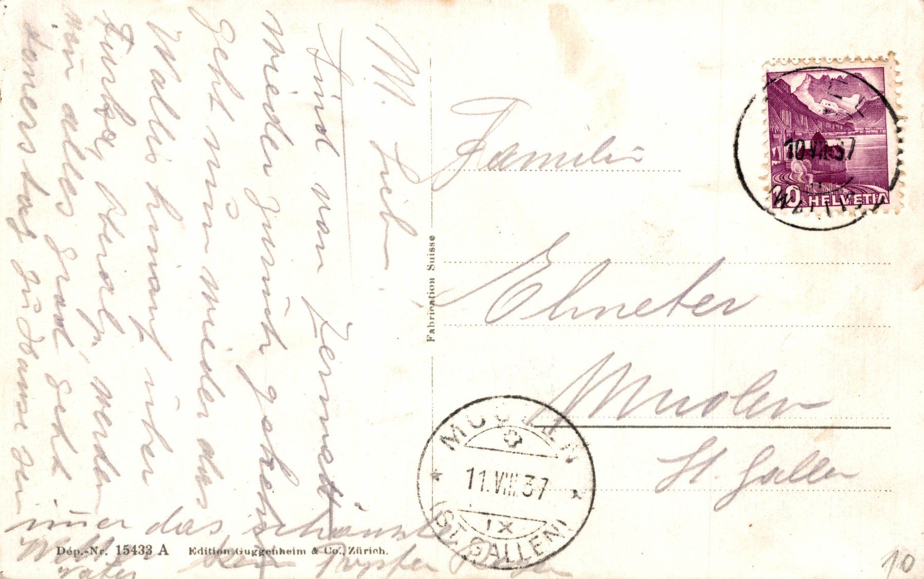 Cartoline postali: Gluringen (Wallis) – Usato da Bronschhofen venduto da Astore 1