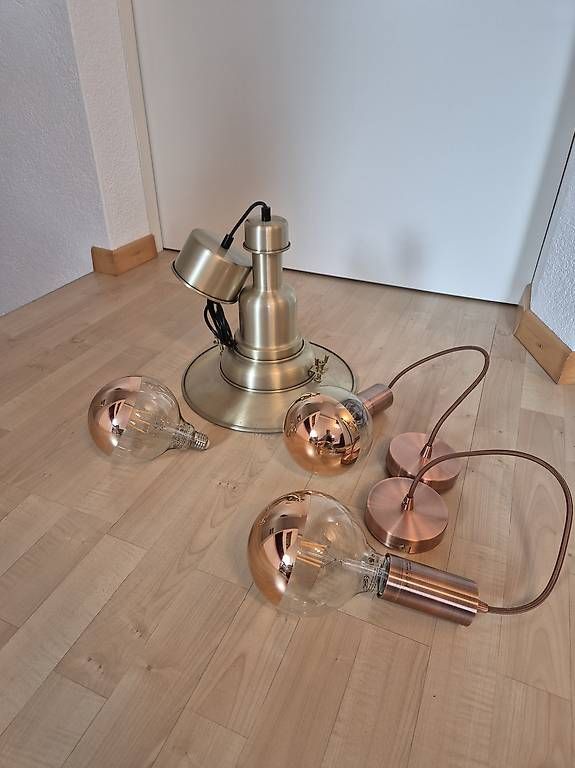 Lampade: 3 Teilig. Lampen Set Kupfer & Messing  – Usato da Langenthal venduto da hab_zw5p