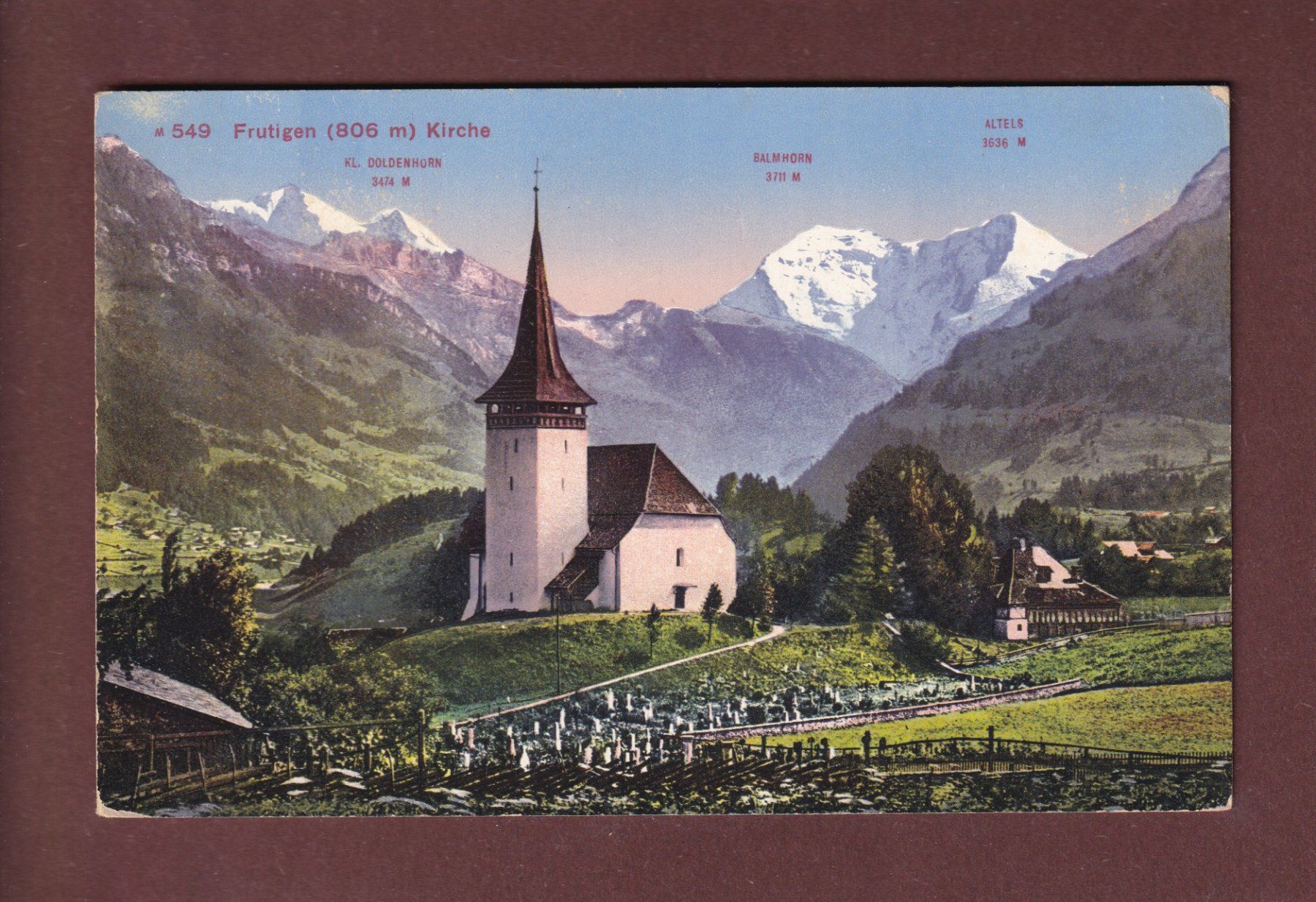 Cartoline postali: FRUTIGEN - Kirche – Usato da Pully venduto da nicecards-shop