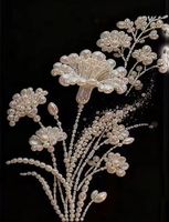 Perlen-Painting-Blumen-Kreativ-Perlen-Dekoration-Bild-37x47