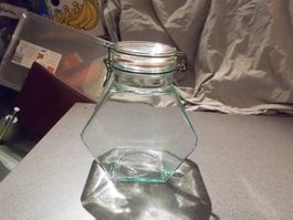 Vorrats-Glas mit Bügelverschluss, eckig
