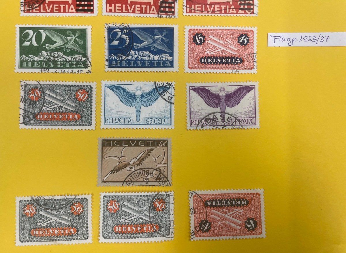 Tutti i francobolli: Flugpost gestempelt diverse 1923/1933/37 u.weitere – Usato da Sirnach venduto da Melisangi 2