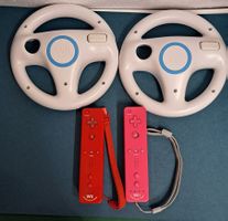 Nintendo Wii 2x Controller und Lenkrad 2x