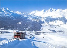 Pontresina GR // Muottas Muragl Skilift Standseilbahn Ski