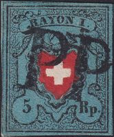 15II.a (Rayon I, dunkelblau) T.9 A3-O, Luxusstück von LUZERN