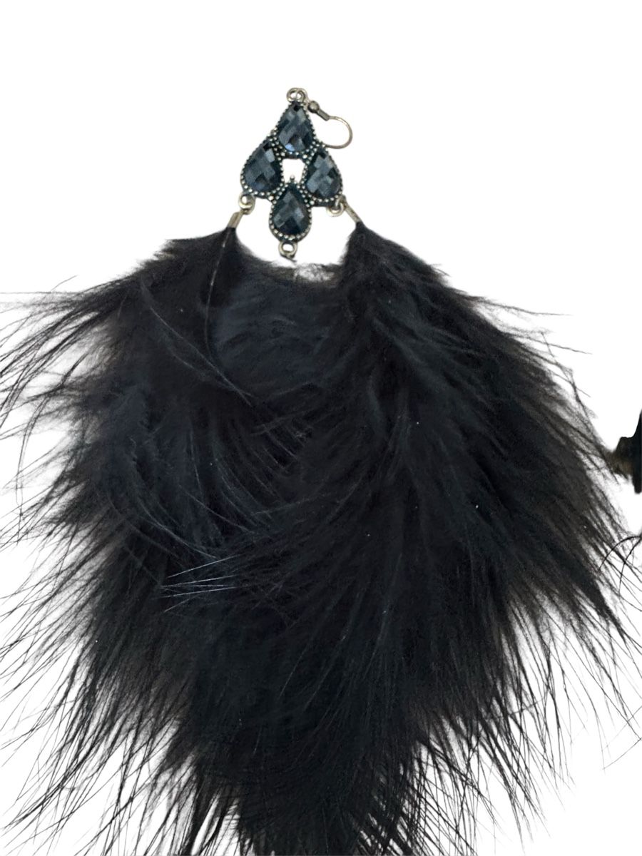 Orecchini pendenti & Orecchini a lobo: Schwarze Federohrringe, Schmuck – Nuovo (secondo la descrizione) da unterentfelden venduto da leyla08 1