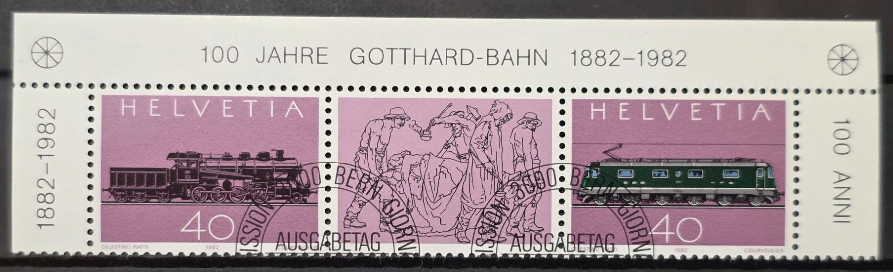 Tous les timbres: Schweiz Blocco S.Gottardo 1982 – D'occasion à Rohrbach par lod_m58r
