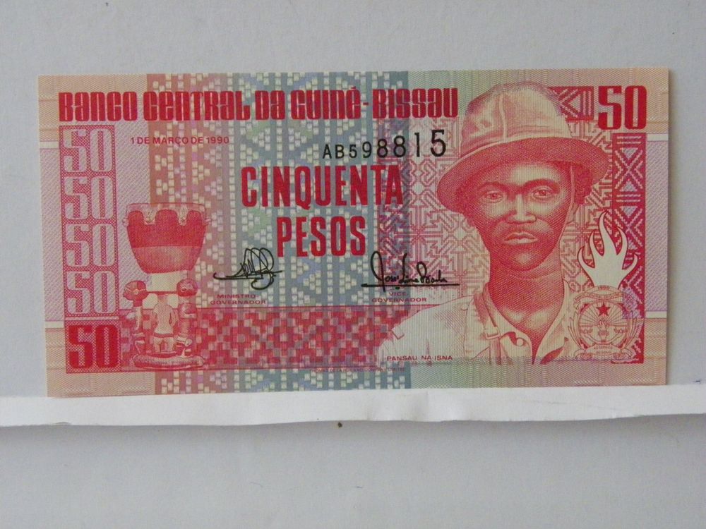 Guinea-Bissau 50 Pesos Geldschein, Jahr 1990, Top Bankfrisch | Kaufen ...