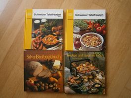4 Kochbücher: Schweizer Tafel, Brotbackbuch