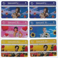 Taxcard Menschen mit Rose Sonnenblume Herz 6 Stück