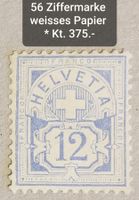 ST207) 56, Ziffermarke weisses Papier Nachgummiert Kt. 375.-