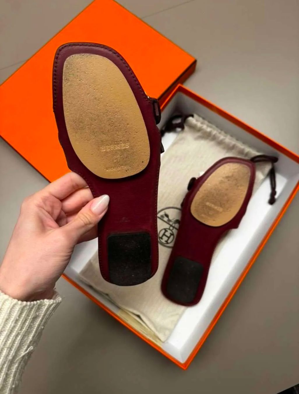 Hermès Damenschuhe: Hermès Remake Sandalen, Gr. 37, bordeaux – Neu (gemäss Beschreibung) aus Triesen von atos87 1