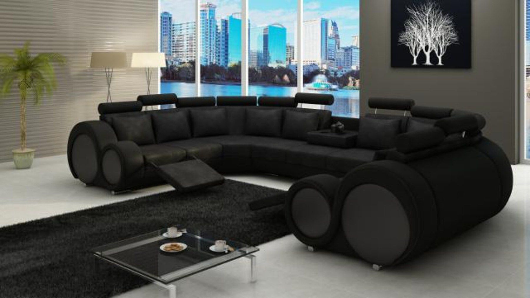 Divani: Ecksofa U Form Sofa Couch Polster Ecksofa Wohnlandschaft – Nuovo e nell'imballaggio originale da Zug venduto da jvmoebel-schweiz 8