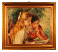 Renoir, die Lesung auf Leinwand, gerahmt, 65 x 75 cm