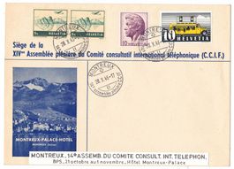 Lettre de Montreux cachet S268 le 28.X.46