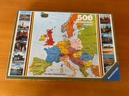 Puzzle 500 Ravensburger Europa mit den alten Länder Vintage