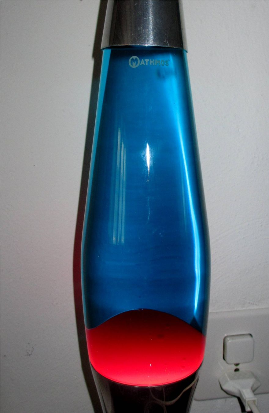 Mathmos Lampade: Mathmos Astrobaby Lavalampe Silber Blau/Rot Lava Lampe – Usato da Beringen venduto da Arven86 7