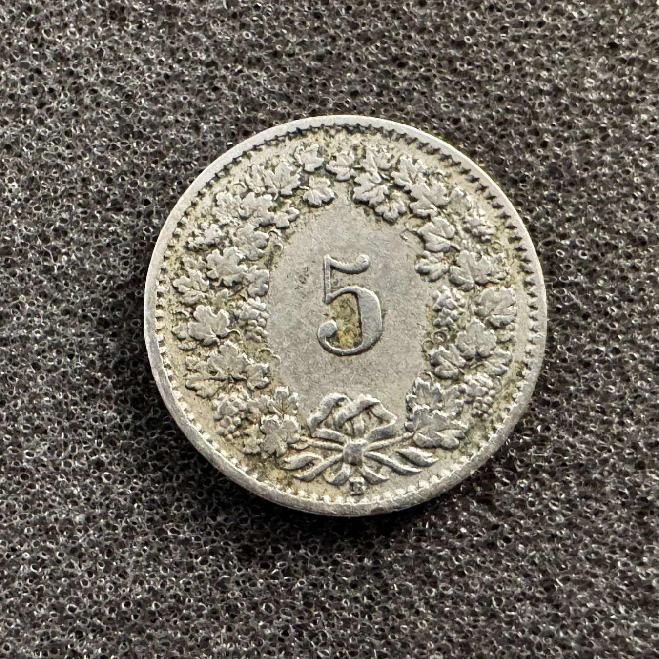 Tutti le monete: 5 Rappen Schweiz 1919 – Usato da Reitnau venduto da tb-muenzen 1