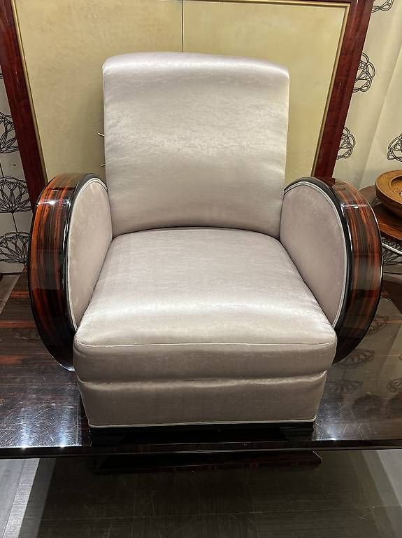 Poltrone: Fauteuil club art deco en ébène  – Usato da Mollens VD venduto da espritartdeco 4