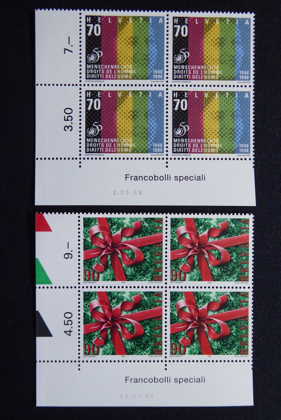Tutti i francobolli: (t621) 1998: 961 + 962 ** – Nuovo (secondo la descrizione) da Basel venduto da scholle50