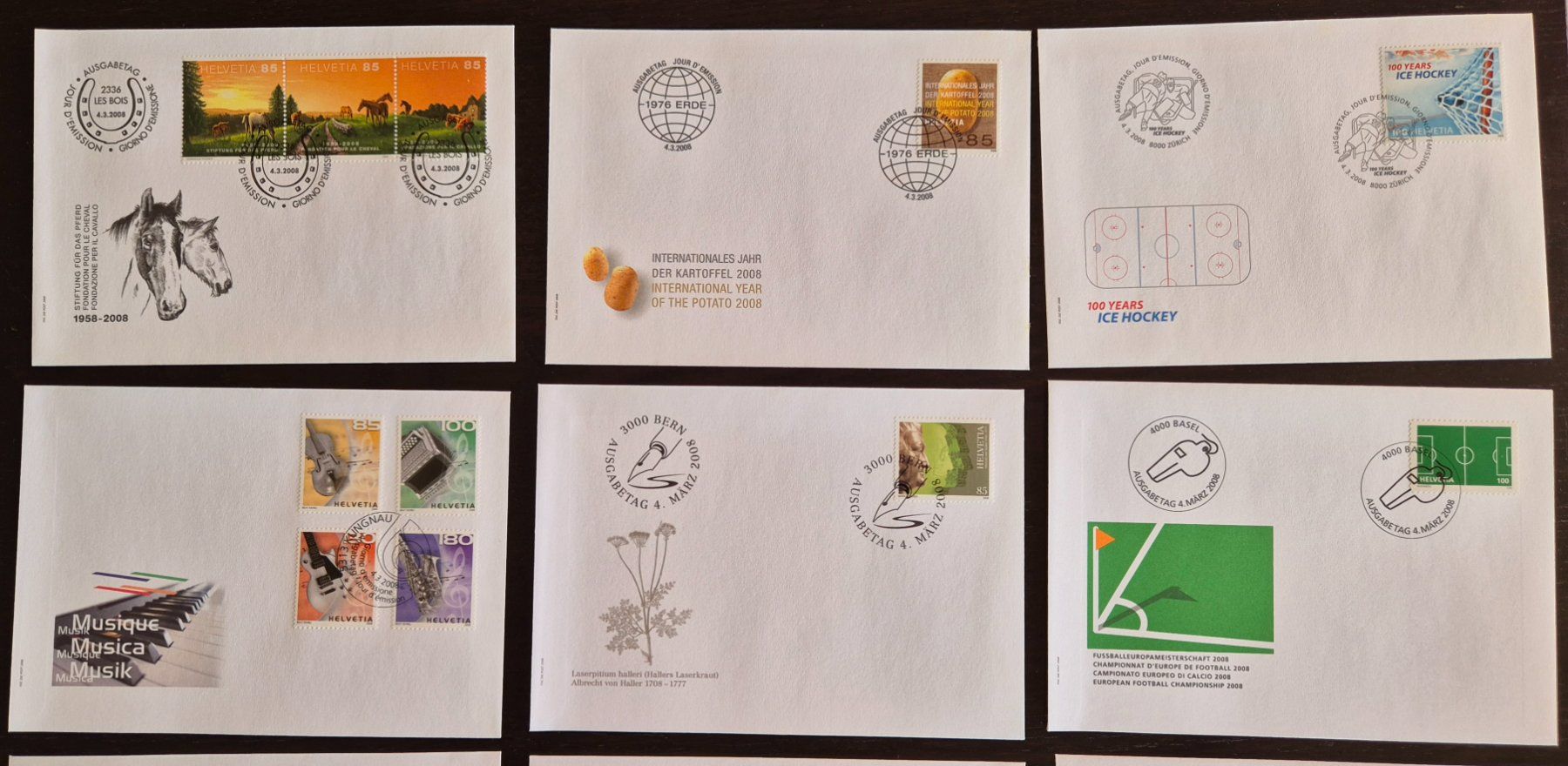 Alle Briefmarken: Jahresserie 2008 ET Briefe – Gebraucht aus Buus von papillon098 4
