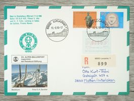 TR13 Enveloppe + Timbre Suisse 1990 Ballon Theme