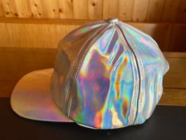 Silbrig glänzendes / verspiegeltes Baseball Cap