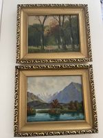 2er Set Original Ölgemälde Landschaftsmalerei, Surès