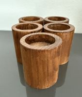 Holzkerzen Ständer für alle 5 Stück zusammen Handarbeit