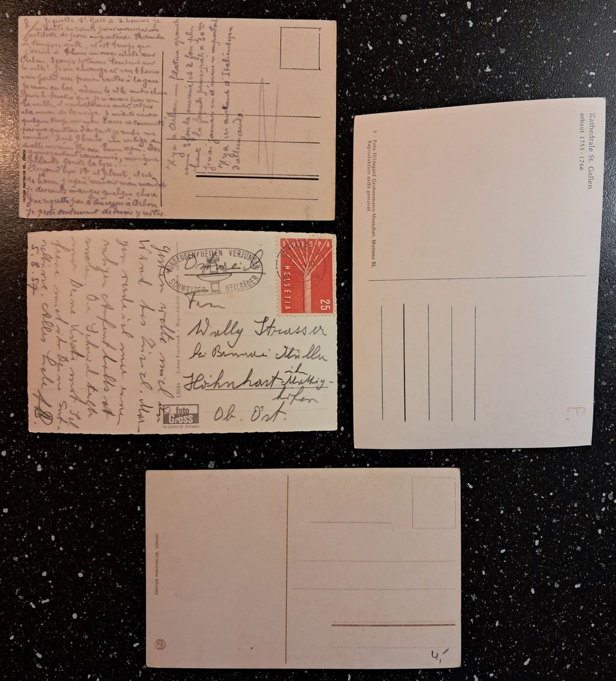 Cartoline postali: 4 AK ST. GALLEN – Usato da Ponto Valentino venduto da giorgia06 1