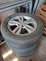 3 Reifen mit Felgen 1 Reifen Defekt 