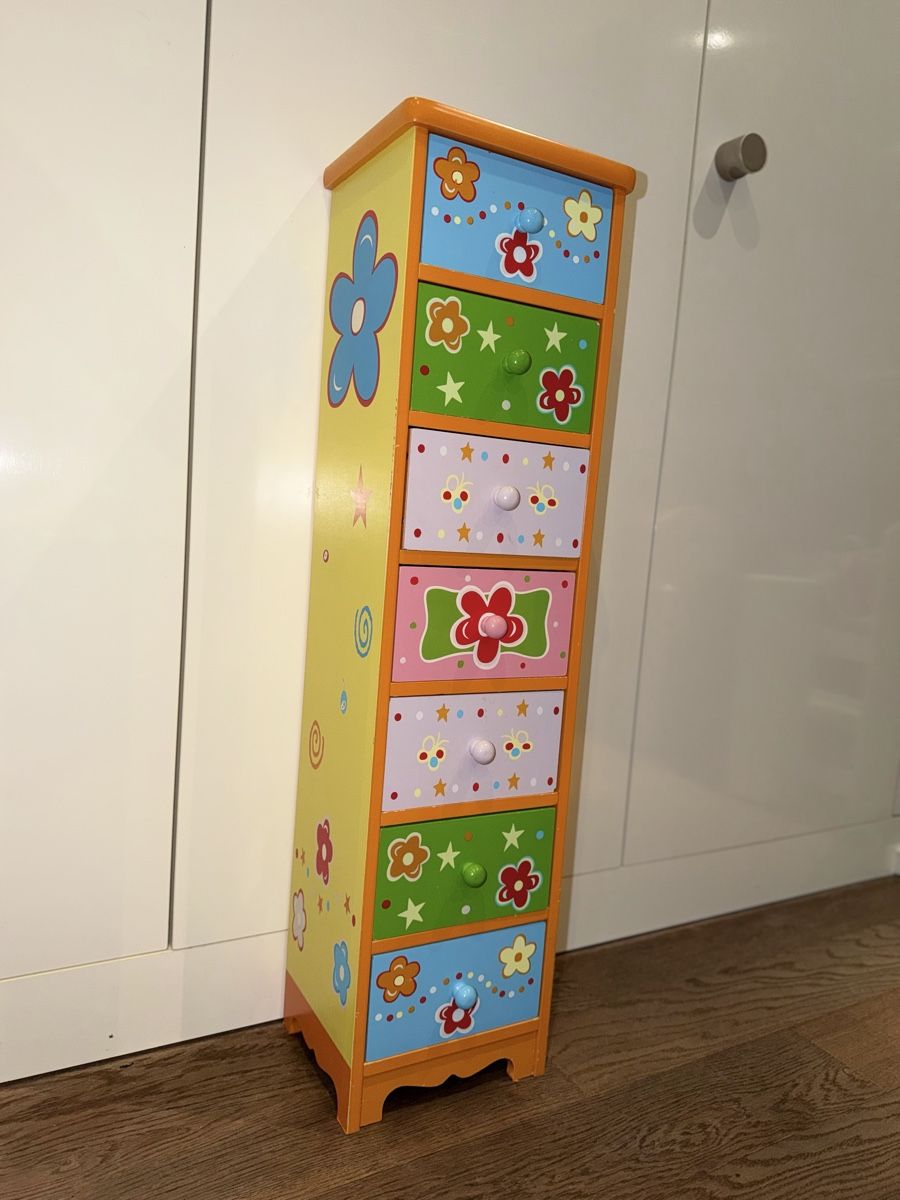 Cassettiere: Kleine Bunte Kommode mit 6 Schubladen – Usato da Schwyz venduto da Manuvolley80 2