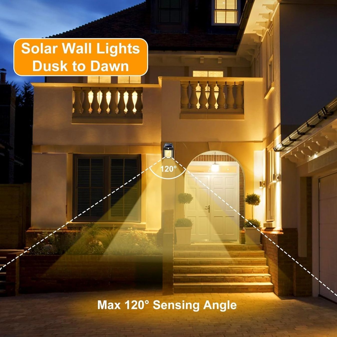 Lampen: Solar Wandleuchte mit Bewegungsmelder IP65 4er Set LED – Neu und originalverpackt aus Schaffhausen von tra_6j5m 1
