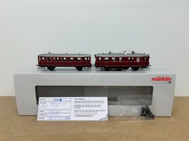 Märklin H0 37755 GEPRÜFT Dieseltriebwagen m. Beiwag. DB mfx