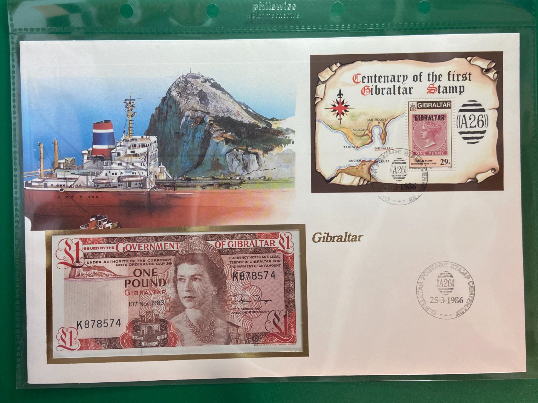 Banconote: Banknotenbrief Gibraltar – Usato da Steg VS venduto da _vinci_