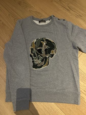 Gray Skull Kooples Sweatshirt - Stylish and Comfy, Size M