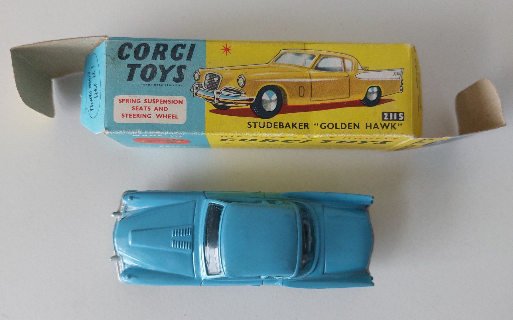 Corgi Toys Modellini d'auto: Corgi Toys 211S  Studebaker Golden Hawk  mit Original Box – Nuovo e nell'imballaggio originale da Schenkon venduto da Elbarto007 4