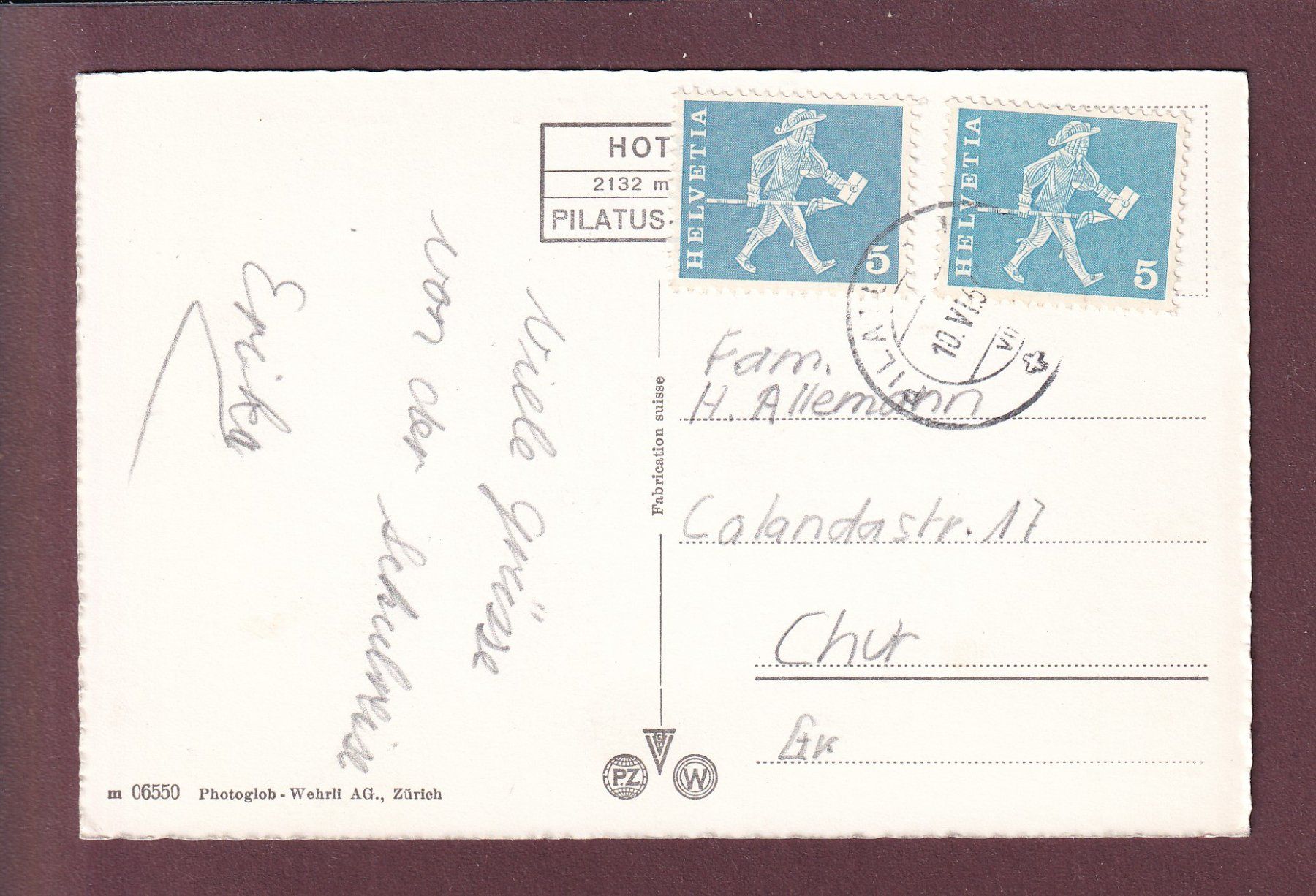 Cartes postales: PILATUS KULM - Berneralpen – D'occasion à Pully par nicecards 1