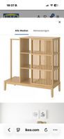 NORDKISA Kleiderschrank, offen/Schiebetür, Bambus, 120x123 c