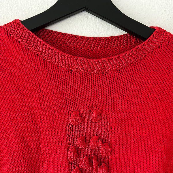 Pullover & Sweatshirts: ROT | Handgestrickter Pullover S | Strickpulli Vintage 90s – Gebraucht aus Engelburg von Rmueller 2