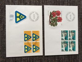 CH 1972 FDC Ersttagsbriefe 2 Stück