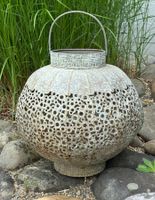 Grosse Vintage Laterne/ Windlicht im asiatischen Stil