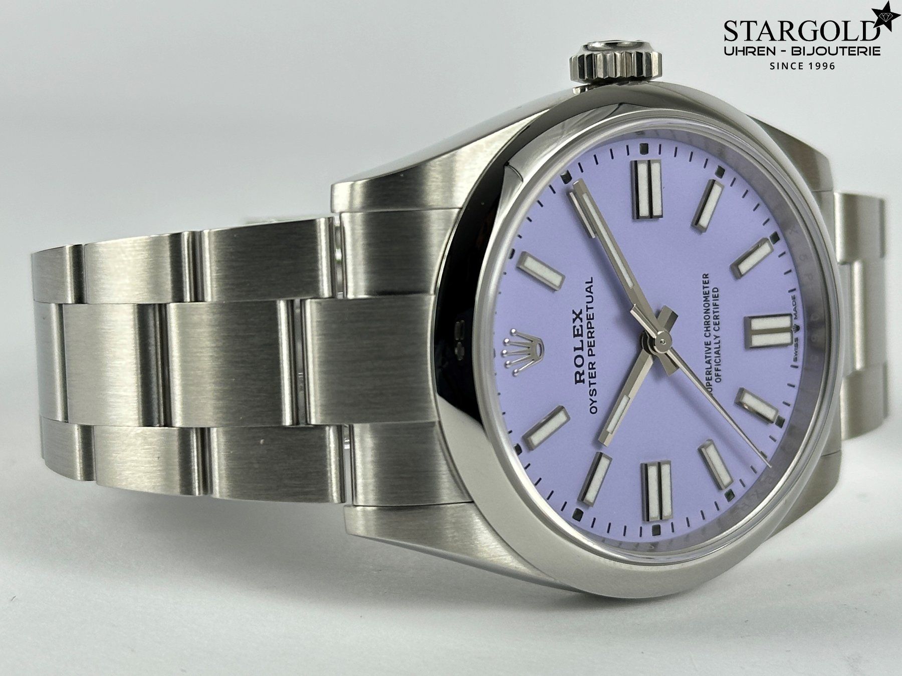 Rolex Uhren: Rolex Oyster Perpetual 41 Lavender - 134300 – Neu (gemäss Beschreibung) aus Zürich von Stargold-Uhren 2