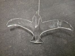 Vintage Möwe Glasi Hergiswil Plexi Rundstab 46cm Spannweite