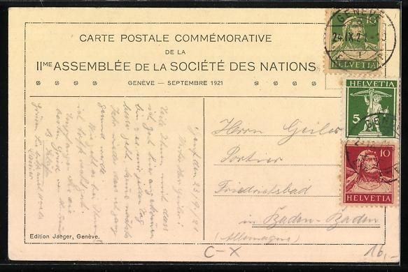 Cartes postales: Genève, 11me assemblée générale de l – D'occasion à Berlin par bartko-reher 1