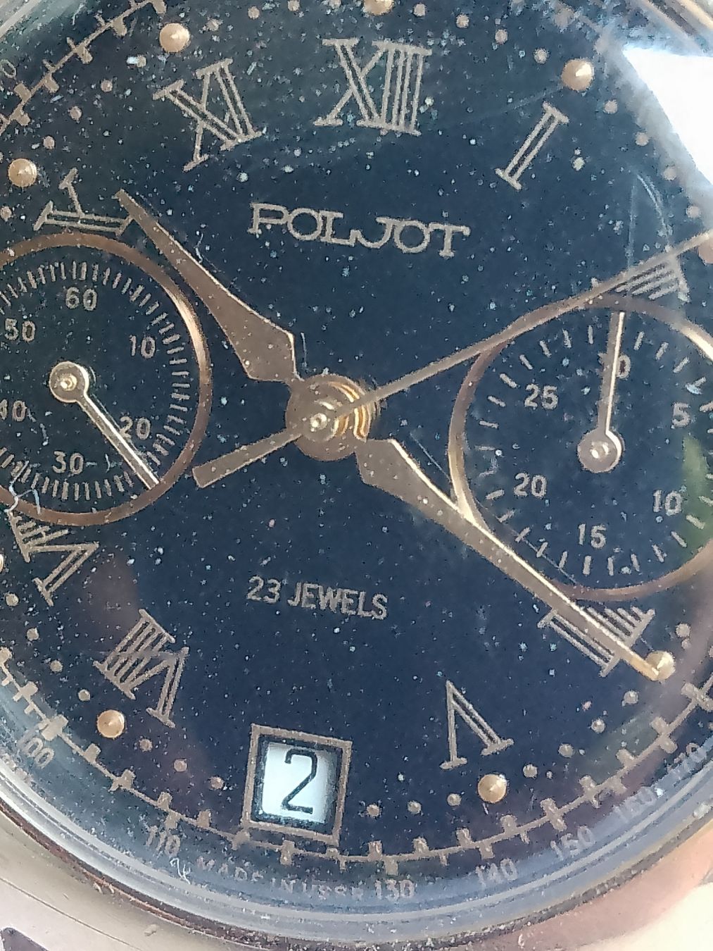 Poljot Orologi: Poljot Chronograph 38mm fur uhrmacker  – Difettoso da Agno venduto da sam2608 4